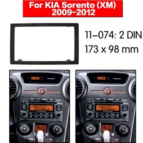 Ar radio mounting stereo install trim installation 2-DIN dash kit for KIA Carens 2006-2012; Rondo 2007-2012 11-074