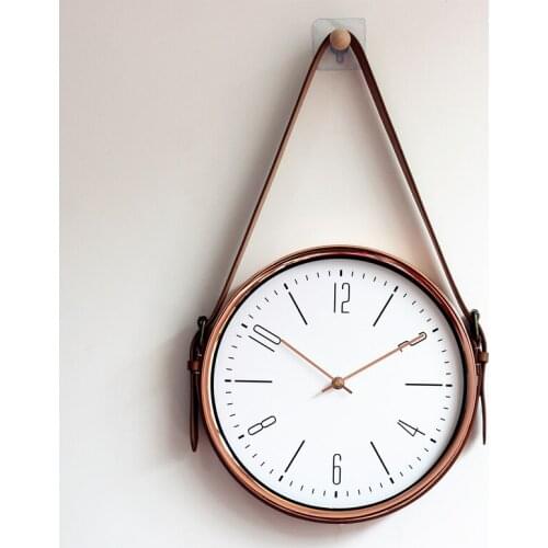 Modern Design Nordic Wall Clock Simple Vintage Living Room Metal Quartz America Watch Wall Hanging Rustic Home Decoration C6T