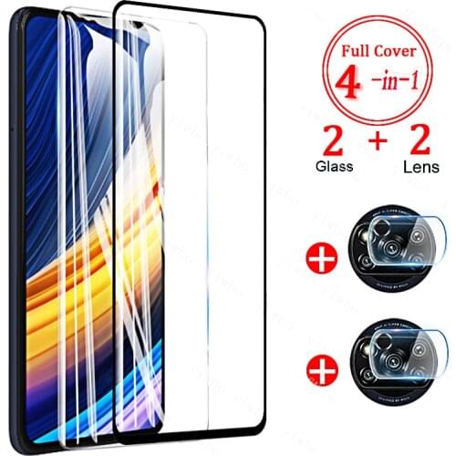Camera Lens Glass for Xiaomi Poco X3 Pro Tempered Glass 9H X3Pro Full Cover Screen Protector for Poco X3 NFC X3NFC M3 Pro 5g F3