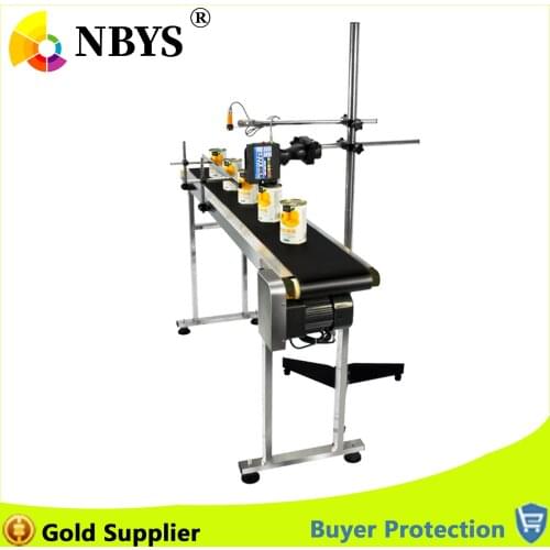Ink Jet Printer Full Line Date Coder Inkjet Code Printing Automatic Marking Machine Carton Plastic With Conveyor Free Shipping
