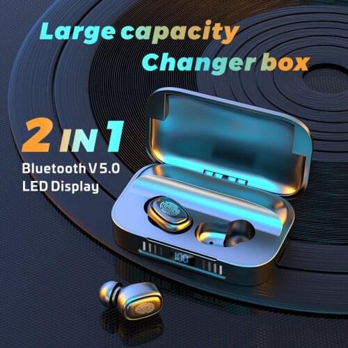 TWS Bluetooth 5.0 Earphones with Charging Box Wireless Headphone 9D Stereo Sports Earbuds Headsets With Microphone