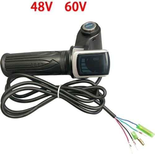 Bike Twist Throttle for Electric Bike Throttle Gas Handle Throttle LCD Display Lock Key