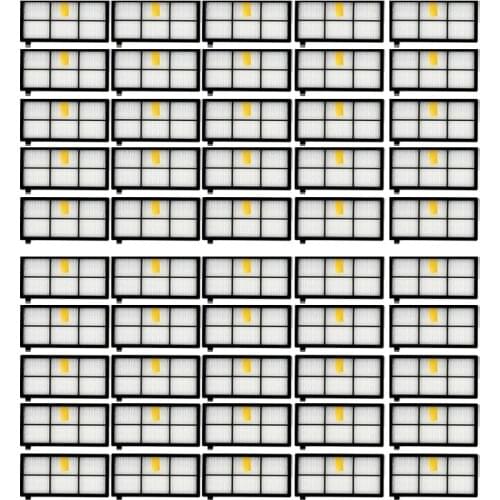 50Pcs Hepa Air Filter for iRobot Roomba 800 860 865 866 870 871 880 885 886 890 900 960 966 980 Robot Vacuum Cleaner Accessories
