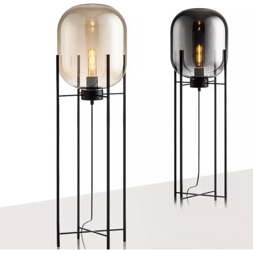 Mirrored glass Standing lamp for living room Bedroom Kitchen Bed Side vintage floor lamp Replica Designer glass ball floor lamp