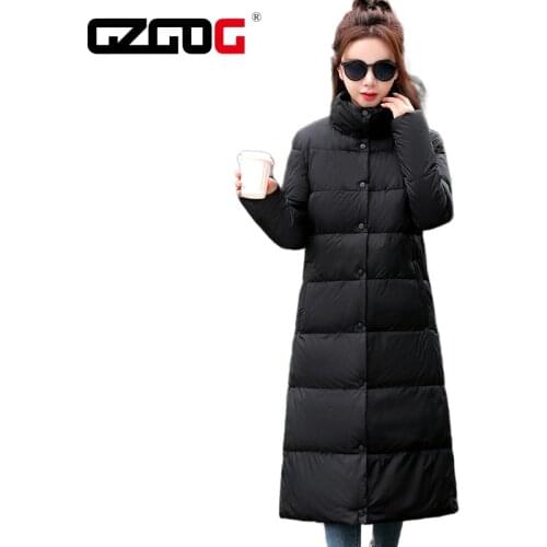 Duck Down Jacket Women Winter 2021 Coats Female Coat X-Long Casual Light Thick Warm Down Jacket
