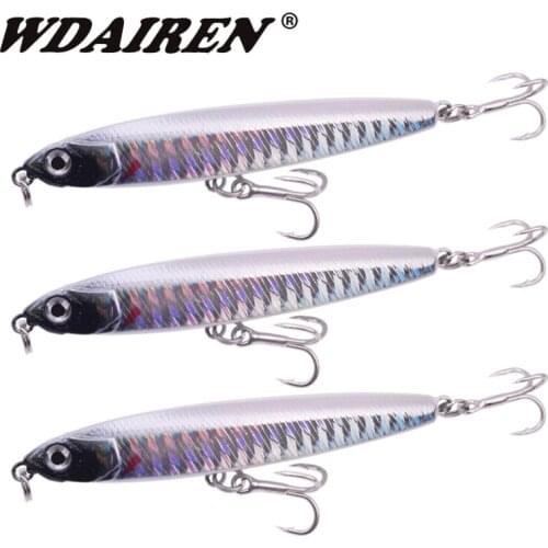 1PCS Fishing Lure Pencil Minnow 14g 18g Sinking Pencil Trolling Jigging Wobblers Artificial Hard Baits Saltwater Fishing Tackle