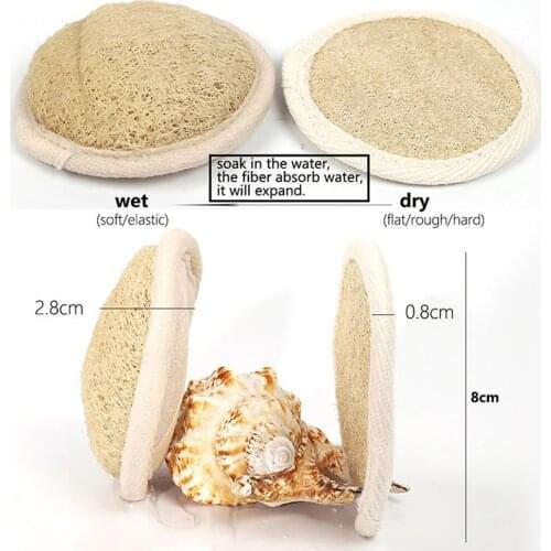100% Natural h Luffa Bath Shower Sponge Scrubber Exfoliator Pad