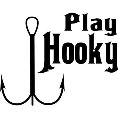 15cm*12cm Car Styling Hooky Play Fishing Funny Car Stickers C5-1502