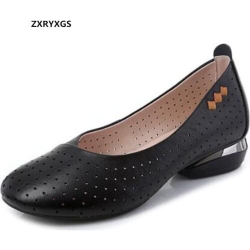 2021 New Top Soft Cowhide Breathable Shoes Woman Flat Sandals Fashion Elegance Ladies Shoes Comfortable Casual Shoes Large Size