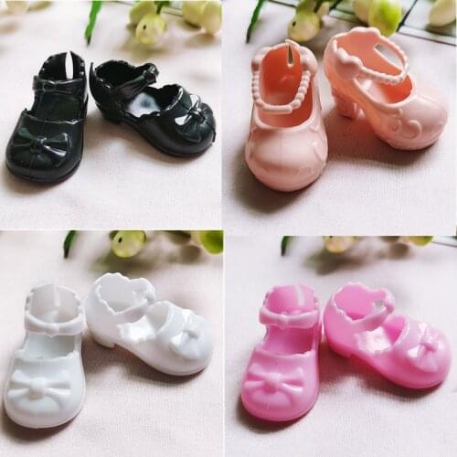 4 Pairs/Set Shoes Accessories 4.2*2.3cm Sandals for 28cm Fat Dolls High Heels / Flat Shoes 1/6 Bjd Doll Dress Up Toys for Girls