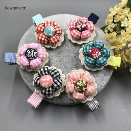 Kewgarden Cute Flower Baby Girls Safety Hairpins Lovely Cartton Barrettes Hairclips Children Hair Clip Hair Accessories 4 Pcs