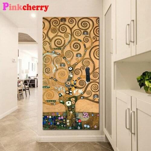 Full Square Round Drill 5D DIY Diamond Painting The Tree of Life Gustav Klimt 3D Embroidery Cross Stitch 5D Home Decor Gift