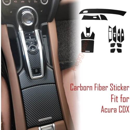 Car-Styling New 3D Carbon Fiber Car Interior Center Console Color Change Molding Sticker Decals For Acura CDX