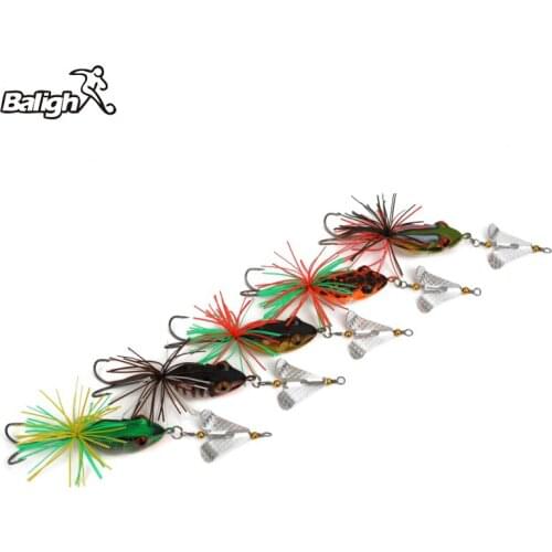 Balight 1 PCS Large Noise Isca Frogs Lure Fishing Lures With Propeller 135mm 9g Pesca Frogs Sinking Snakehead Bait