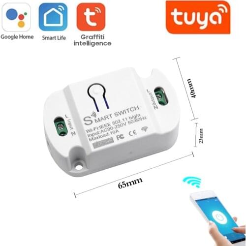 WiFi Smart Switch Timer Smart Home Automation Module DIY Wireless Switches Smart Home Compatible With Tuya Alexa Google Home