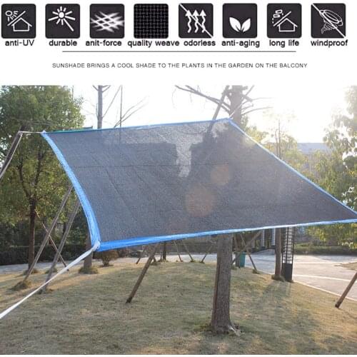 Black 6-Pin Anti-UV Sunshade Net Home Garden Succulent Plant Shelter Shading Net Outdoor Awning Swimming Pool Cover Shade Sail