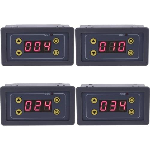 DC 5V 12V 24V AC 110V 220V Digital Time Delay Relay Cycle Timer Control Switch Adjustable Timing Relay Time T3EC