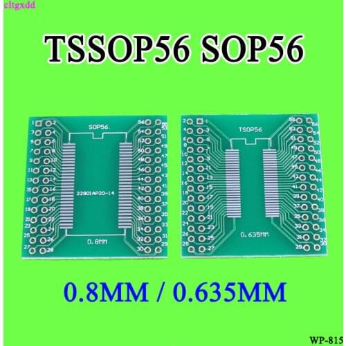 Cltgxdd 5PCS TSOPII TSSOP56 SOP56 conversion board 0.635mm / 0.8mm pitch SDRAM adapter board