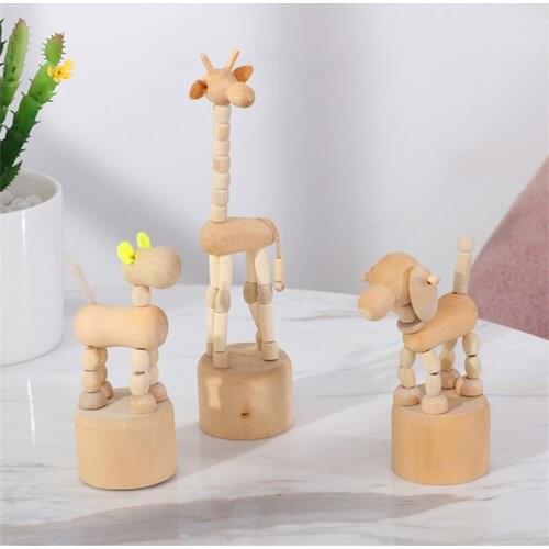 Wooden Lucky for Frogs Home Office Decoration Art Figurines Decorative Miniatures Gift