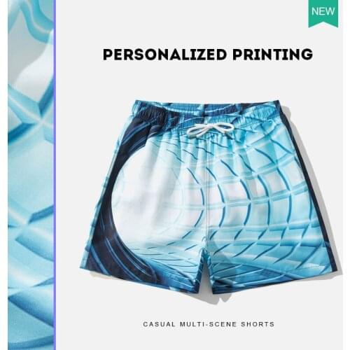Summer Swimming Trunks Men Breathable Beach Shorts Fashion Printed Swimwear Surffing Boxer Bathing Suit Maillot De Bain Homme