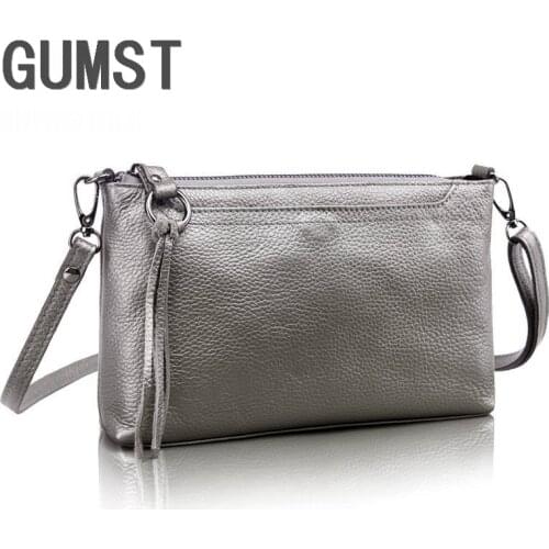 Fashion Messenger Bag For Women Genuine Leather Mini Clutch Bag real leather solid Women shoulder bags Casual lady handbag