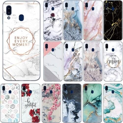 Marble Case For Samsung Galaxy A20e Silicone Back Cover For SamsungA20e A20 e A 20e 5.8" Phone Cases TPU Transparent Funda Coque