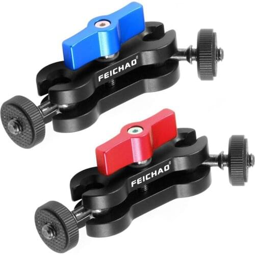 Multi-Function Double Ball Head Bracket 360 Magic Arm Mount 1/4" Tripod Adapter CNC for Monitor LED Light DSLR Camera Accessory