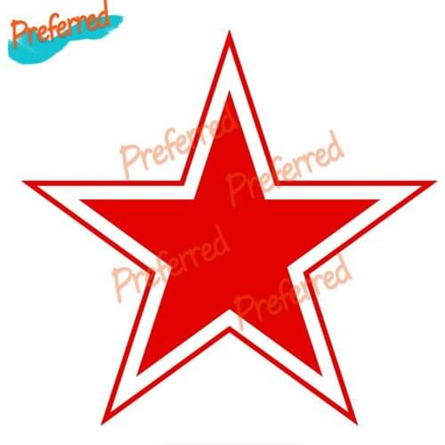Red Star Ussr High Quality Decal Motocross Racing Laptop Helmet Trunk Wall Vinyl Car Sticker Die Cutting Waterproof PVC