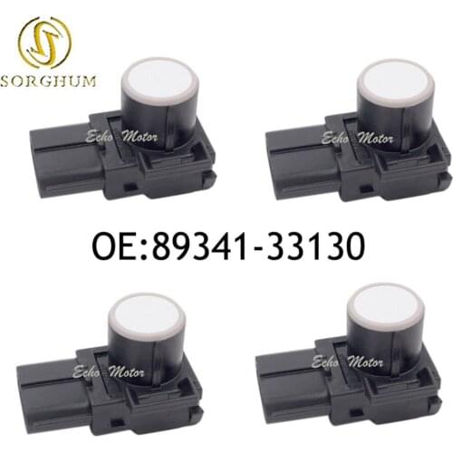 New SET(4) 89341-33130-A0 89341-33130 White PDC Parking Sensor Bumper Reverse Assist for Toyota