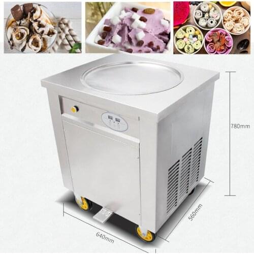 Wholesale price mini rolling ice cream machine fried yogurt italian ice cream machine with 110V single pan