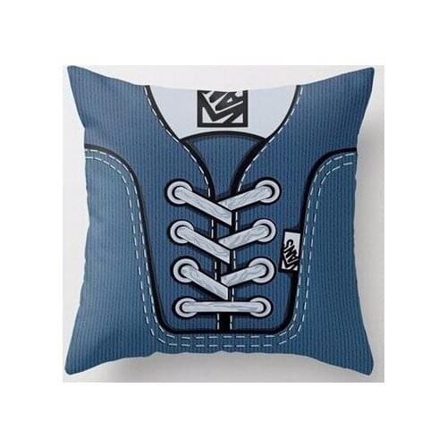 Customized Canvas Shoes Creative Fashion Design Luxury Printing Zippered Square Pillowcase Throw Pillow Cover Multi-size Choice