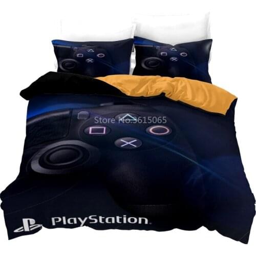 Popular Game Gamepad 3d Bedding Set Family Playstation Pattern Duvet Cover Set Pillowcase Europe/Australia/USA Queen King Size