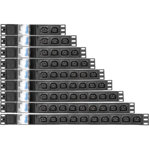 Network Rack PDU Power Strip 16A/4000W 32A/8000W High-power Socket 2-10 Ways IEC C13 Socket Wiring Board Without Wires