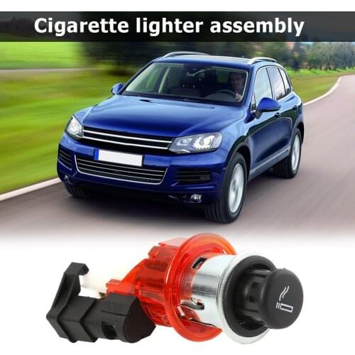 Cigarette Lighter Plug + Socket Replacement For Volkswagen Jetta Passat Golf Beetle Caddy Skoda Octavia Fabia Seat Ibiza Leon