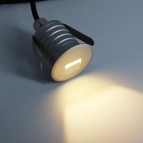 1W Indoor Outdoor Recessed Wall Light DC12-24V Stair Light Garden Deck Step Lighting Stairway Aisle Passage Corner Wall Lamp