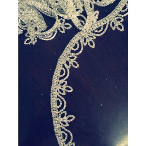 1 yard/lot) 1.2'' in Width Luxury Bling Clothing Bridal Dress Accessories Crystal Rhinestone Trim for Decoration