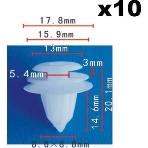 10pcs Nylon For Honda Trim Board Panel Retainer Clips / Door interior trim plate fixed buckle