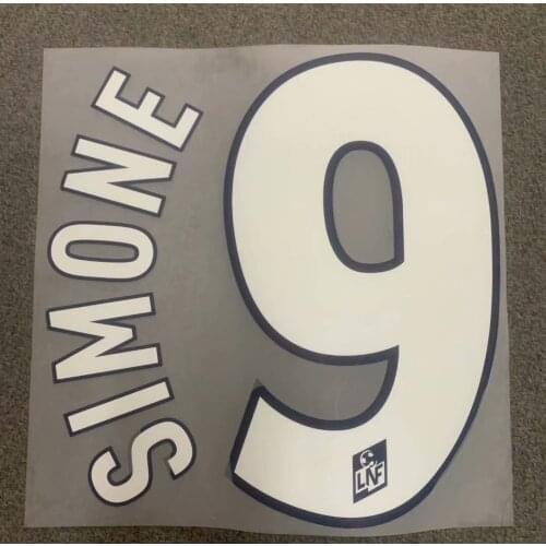 1998-2000 #9 Simone Nameset Printing Soccer Patch Badge
