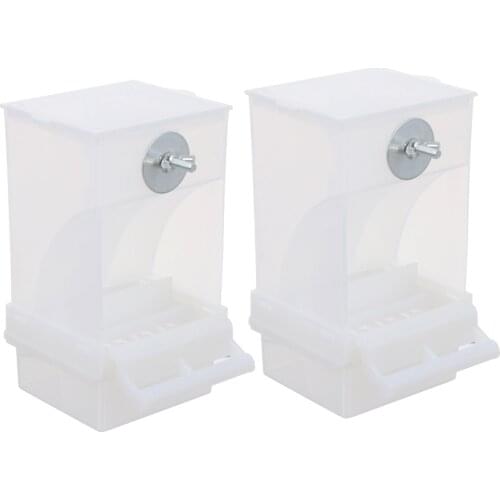 2PCS Chic Creative Automatic Birds Food Box Parrot Automatic Feeder Bird Feeder for Outdoor
