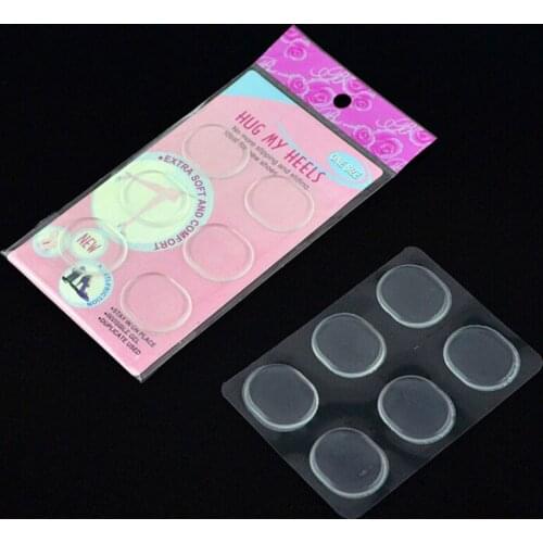 6pcs/Pack Silica Gel Stickers Small Round Insole Inserts Heel Pad Cushion Sticker Feet Care Protector