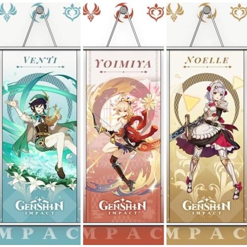 Genshin Impact Posters Anime Posters Yoimiya Vrnti Noelle Canvas Painting Wall Art Picture Decoration for Living Room Decor
