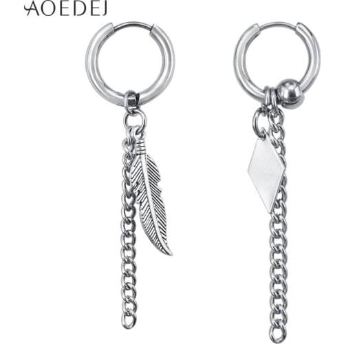 AOEDEJ Earrings SUGA Men Women KPOP Boys Long Drop Earrings Jewelry Dangle Earrings Long Tassel Feather brincos