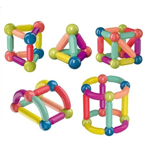 Big Magnetic Building Blocks Educational Toy Early Learning Construction Set Variety Large Magnetic Rods Balls Toys For Children