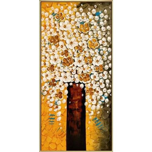 Large High Quality handmade Knife Oil Painting Handpainted Modern tree flower Canvas painting Home Decor Palette Picture home