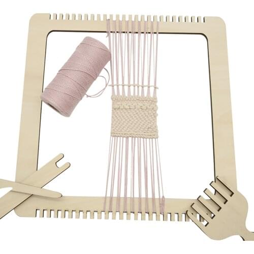 DIY Tapestry Knitting Machine Durable Wooden Weaving Loom Comb Shuttle Needle Set Tapestry Sweater Handmade Tool For Beginners