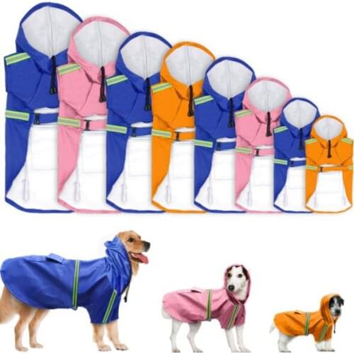 Raincoats for dog Waterproof raincoat with reflective strip S-5XL 5 colors