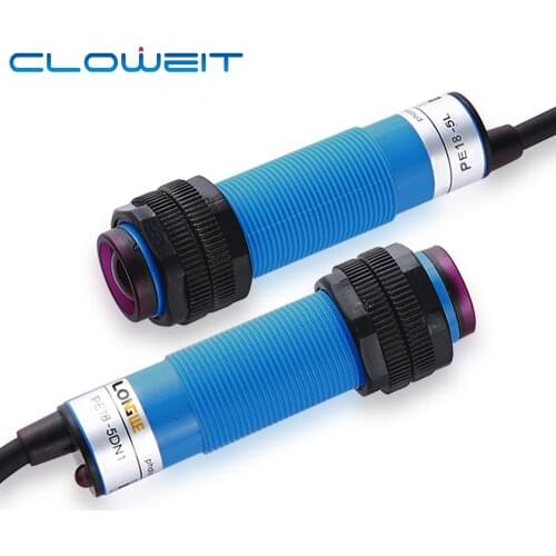 LONGWE Ecnomical M18 5m Through-beam Photo electric Proximity Switch Sensor PE18 for Safety Equipment