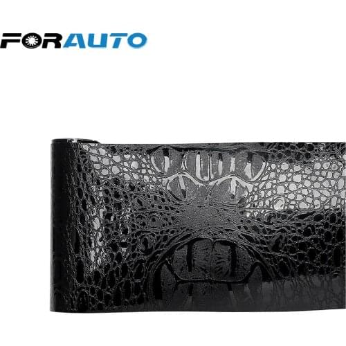 FORAUTO 150*10cm Leather Texture Interior Decoration Car Sticker Film Simulation Crocodile Motorcycle Styling UV Protected Black
