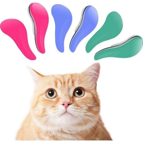 Pet Massage Combs Dogs Cats Hair Remover Cleaning Grooming Tools Plastic Pins Brush Portable Pet Supplies