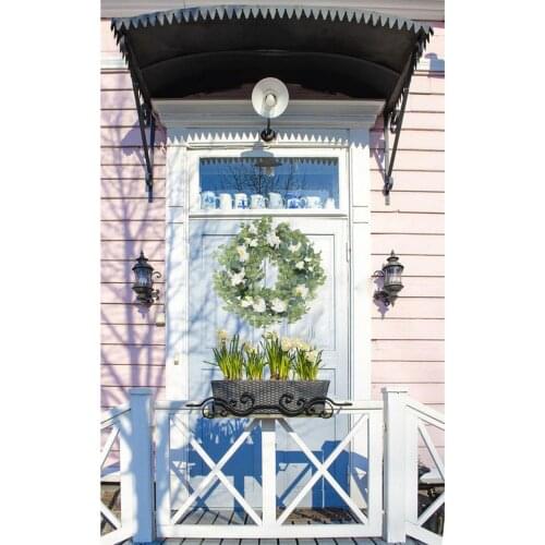 Artificial Greenery Leaves Silk Flower Wreath for Front Door Decoration Greenery Garland Hanging Wall Decor for All Festival